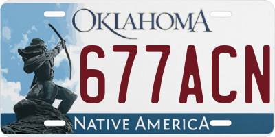 OK license plate 677ACN