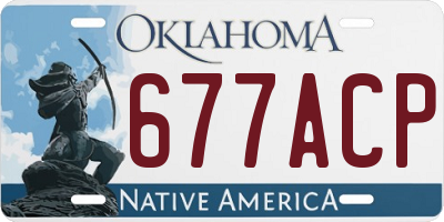 OK license plate 677ACP