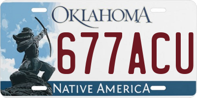 OK license plate 677ACU