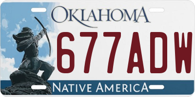 OK license plate 677ADW
