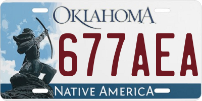 OK license plate 677AEA