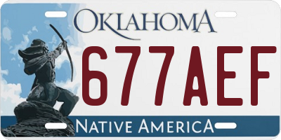 OK license plate 677AEF