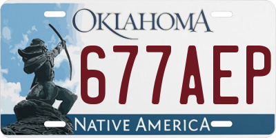 OK license plate 677AEP