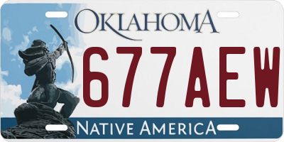 OK license plate 677AEW