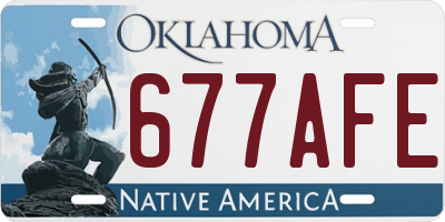 OK license plate 677AFE