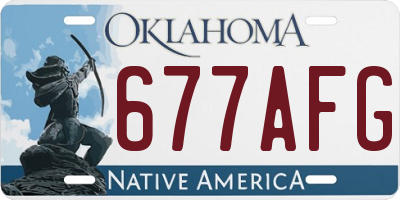 OK license plate 677AFG