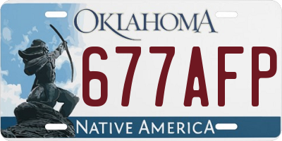 OK license plate 677AFP