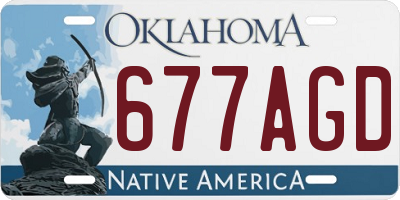 OK license plate 677AGD