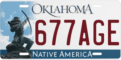 OK license plate 677AGE