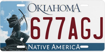 OK license plate 677AGJ
