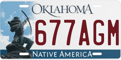 OK license plate 677AGM