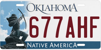 OK license plate 677AHF