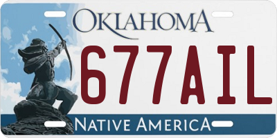 OK license plate 677AIL