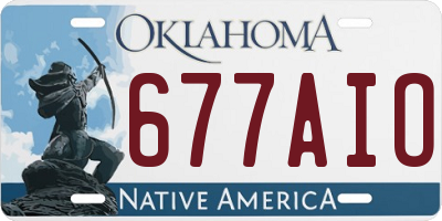 OK license plate 677AIO
