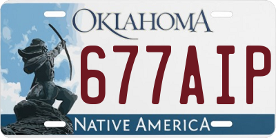 OK license plate 677AIP