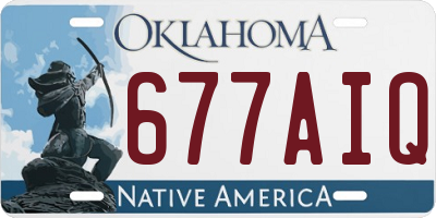 OK license plate 677AIQ