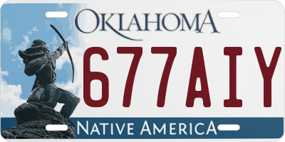 OK license plate 677AIY