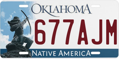 OK license plate 677AJM