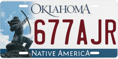 OK license plate 677AJR