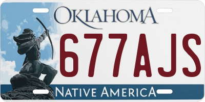 OK license plate 677AJS