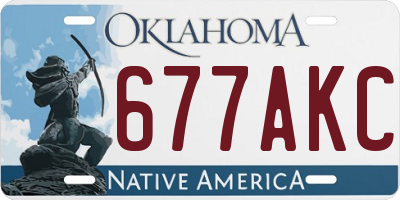 OK license plate 677AKC