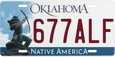 OK license plate 677ALF