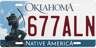 OK license plate 677ALN
