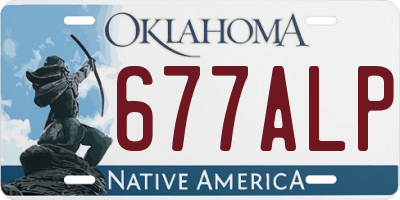 OK license plate 677ALP