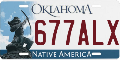 OK license plate 677ALX