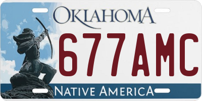OK license plate 677AMC
