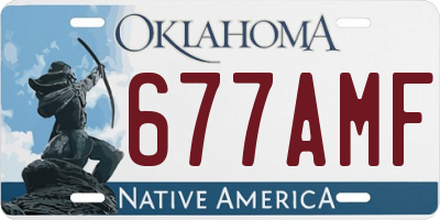 OK license plate 677AMF