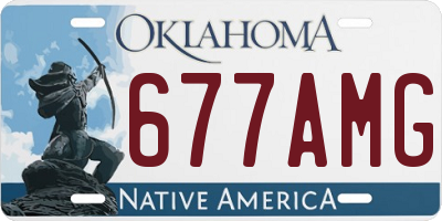 OK license plate 677AMG