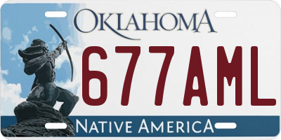 OK license plate 677AML