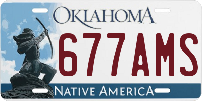OK license plate 677AMS