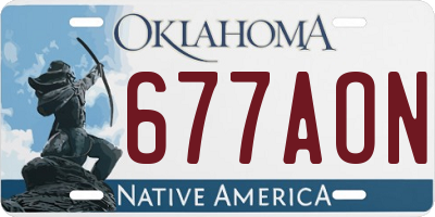 OK license plate 677AON