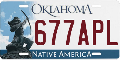 OK license plate 677APL