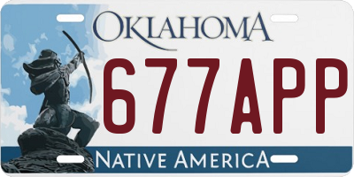 OK license plate 677APP