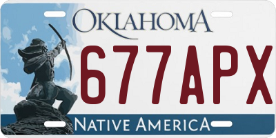 OK license plate 677APX