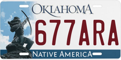 OK license plate 677ARA