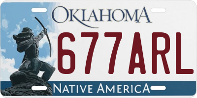 OK license plate 677ARL