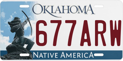 OK license plate 677ARW