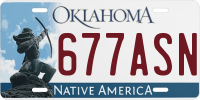 OK license plate 677ASN