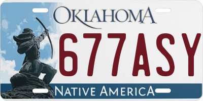 OK license plate 677ASY