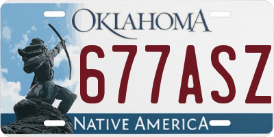OK license plate 677ASZ