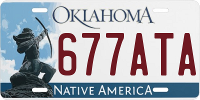 OK license plate 677ATA