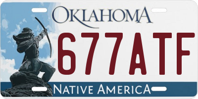 OK license plate 677ATF