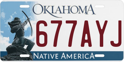 OK license plate 677AYJ