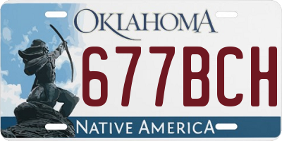 OK license plate 677BCH