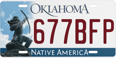 OK license plate 677BFP