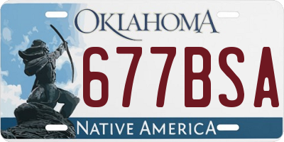 OK license plate 677BSA